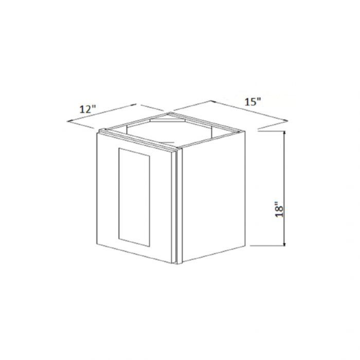 RTA Frosted White Shaker 15" x 18" Wall Cabinet
