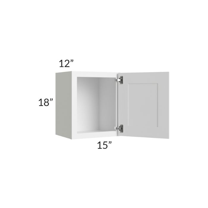 RTA Frosted White Shaker 15" x 18" Wall Cabinet