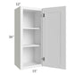 RTA Frosted White Shaker 15" x 36" Wall Cabinet with Mullion Glass Door
