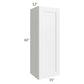 RTA Frosted White Shaker 15" x 42" Wall Cabinet with Glass Door