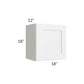 RTA Frosted White Shaker 18" x 18" Wall Cabinet