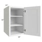RTA Frosted White Shaker 18" x 30" x 24" Split Pantry Wall Cabinet