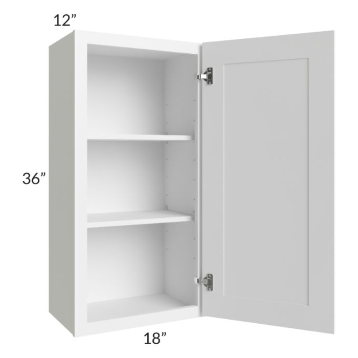 RTA Frosted White Shaker 18" x 36" Wall Cabinet