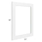 RTA Frosted White Shaker 21" x 30" Glass Door