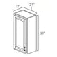 RTA Frosted White Shaker 21" x 30" Wall Cabinet with Mullion Glass Door