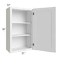 RTA Frosted White Shaker 21" x 36" Wall Cabinet with Mullion Glass Door