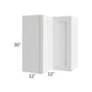 RTA Frosted White Shaker 24" x 30" Easy Reach Corner Wall Cabinet