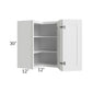 RTA Frosted White Shaker 24" x 30" Easy Reach Corner Wall Cabinet