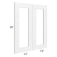 RTA Frosted White Shaker 24" x 30" Glass Door
