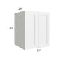 RTA Frosted White Shaker 24" x 30" x 24" Split Pantry Wall Cabinet