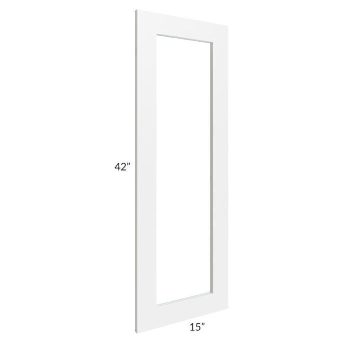 RTA Frosted White Shaker 24" x 42" Corner Glass Door