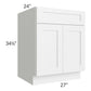 RTA Frosted White Shaker 27" Base Cabinet with 1 Roll Out Tray