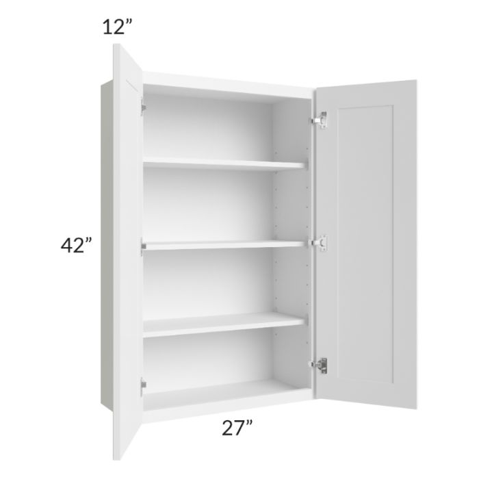RTA Frosted White Shaker 27" x 42" Wall Cabinet