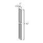 RTA Frosted White Shaker 3" x 42" Fluted Wall Filler