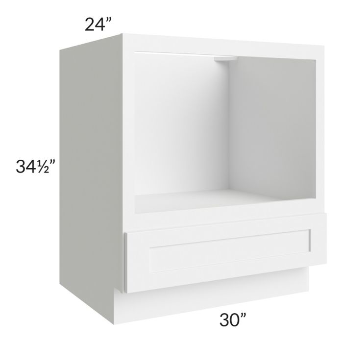 RTA Frosted White Shaker 30" Base Microwave Cabinet