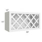 RTA Frosted White Shaker 30" x 15" Lattice Wine Rack