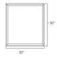 RTA Frosted White Shaker 30" x 30" Glass Door