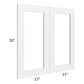 RTA Frosted White Shaker 30" x 30" Glass Door
