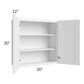 RTA Frosted White Shaker 30" x 30" Wall Cabinet with Mullion Glass Door