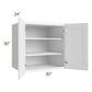 RTA Frosted White Shaker 30" x 30" x 24" Split Pantry Wall Cabinet