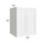RTA Frosted White Shaker 30" x 36" x 24" Split Pantry Wall Cabinet