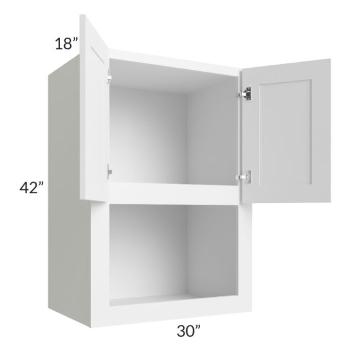 RTA Frosted White Shaker 30" x 42" Microwave Cabinet – Kitchen Oasis