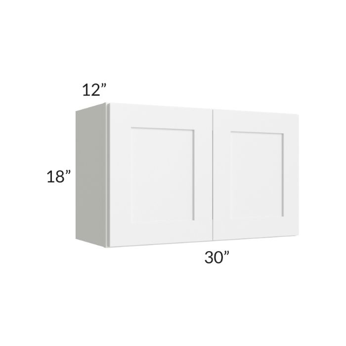 RTA Frosted White Shaker 30"x 18" Wall Cabinet