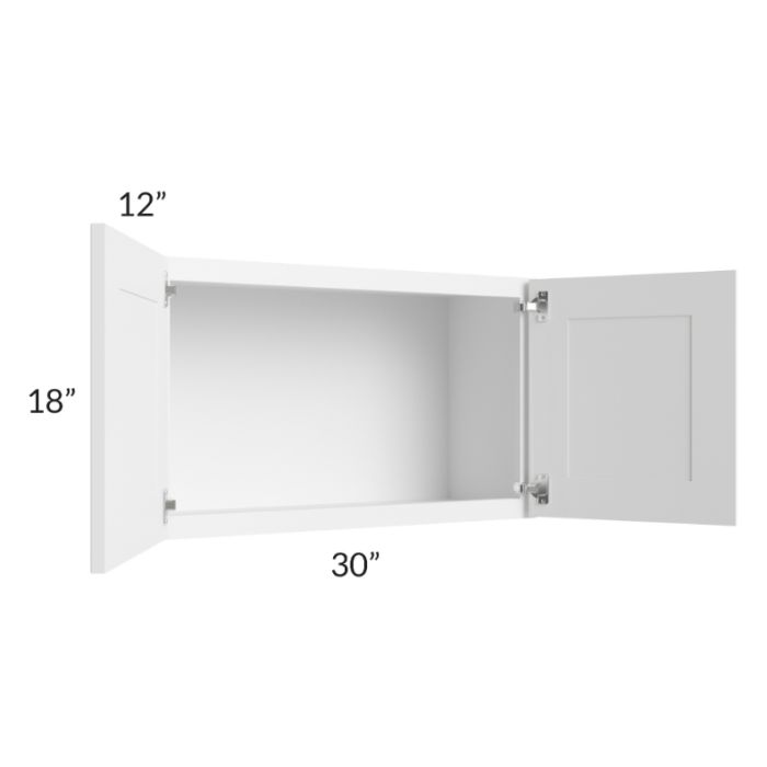 RTA Frosted White Shaker 30"x 18" Wall Cabinet