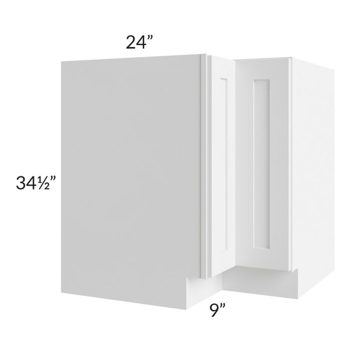RTA Frosted White Shaker 33" Easy Reach Corner Base Cabinet