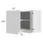RTA Frosted White Shaker 36" Easy Reach Corner Base Cabinet