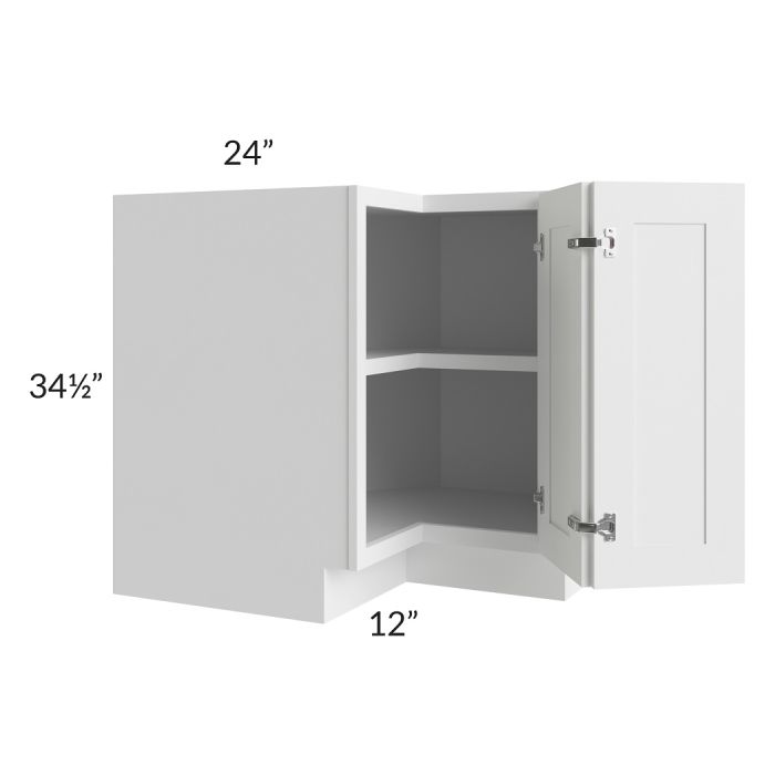RTA Frosted White Shaker 36" Easy Reach Corner Base Cabinet