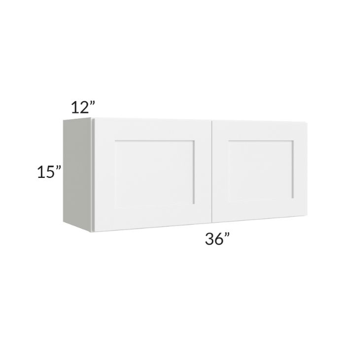 RTA Frosted White Shaker 36" x 15" Wall Cabinet