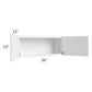 RTA Frosted White Shaker 36" x 15" Wall Cabinet