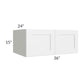 RTA Frosted White Shaker 36" x 15" x 24" Refrigerator Wall Cabinet
