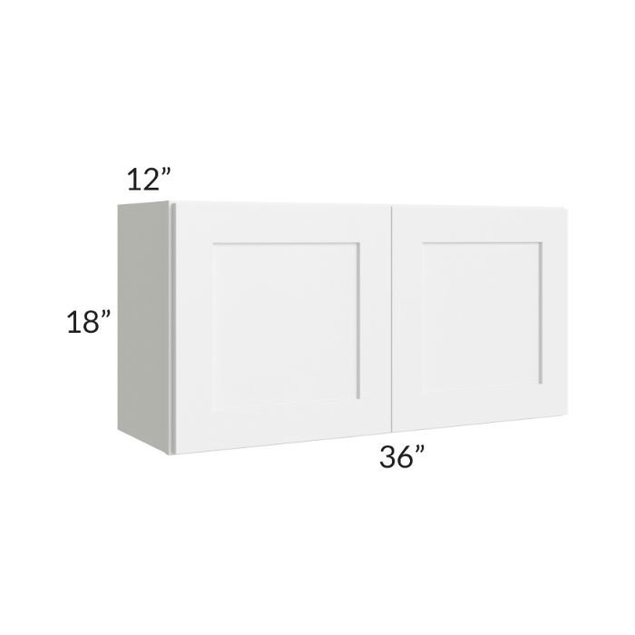 RTA Frosted White Shaker 36" x 18" Wall Cabinet