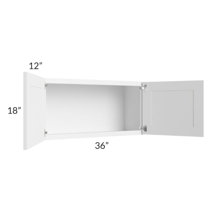 RTA Frosted White Shaker 36" x 18" Wall Cabinet