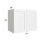 RTA Frosted White Shaker 36" x 30" x 24" Split Pantry Wall Cabinet