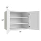 RTA Frosted White Shaker 36" x 30" x 24" Split Pantry Wall Cabinet