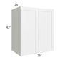 RTA Frosted White Shaker 36" x 42" x 24" Split Pantry Wall Cabinet