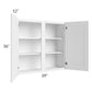 RTA Frosted White Shaker 39" x 36" Wall Cabinet with 2 Decorative End Panels