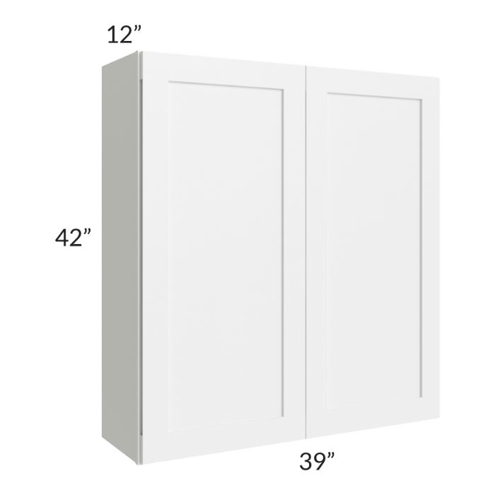 RTA Frosted White Shaker 39" x 42" Wall Cabinet