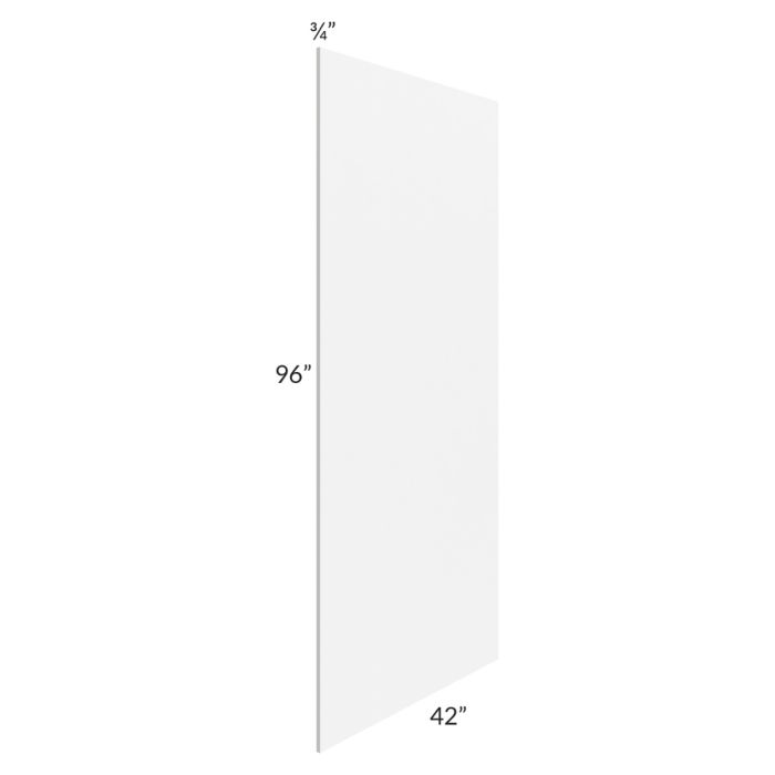 RTA Frosted White Shaker 42" x 96" Plywood Edge Banded Panel