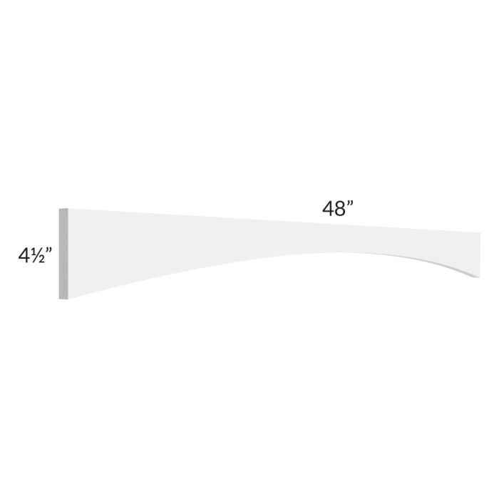 RTA Frosted White Shaker 48" Arched Valance