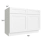 RTA Frosted White Shaker 48" Base Cabinet