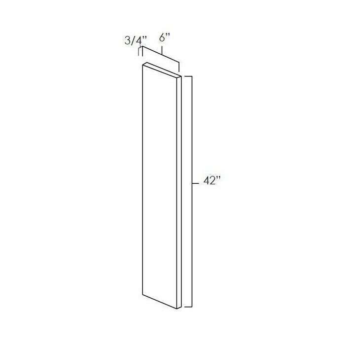 RTA Frosted White Shaker 6" x 42" Wall Filler