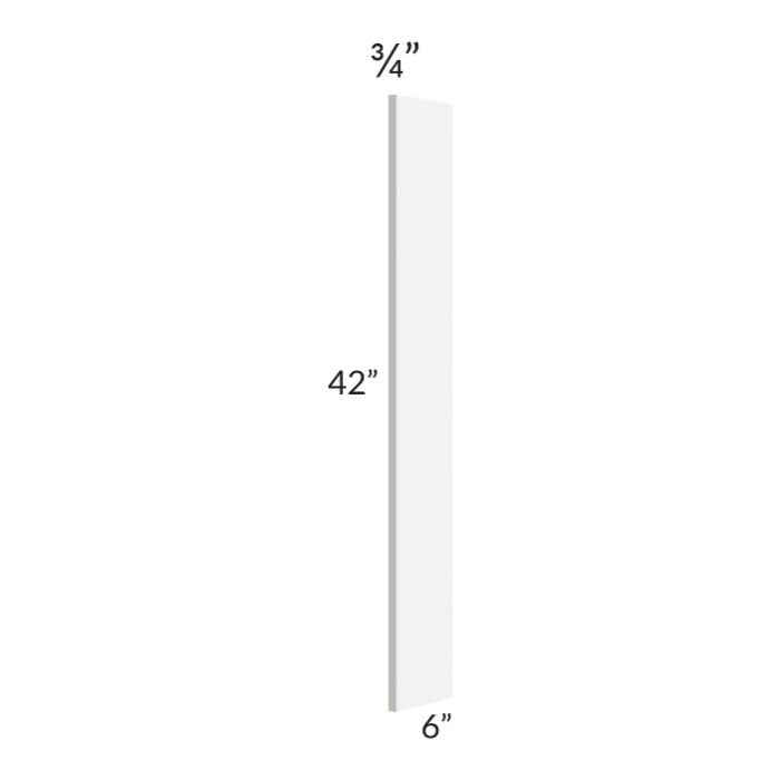 RTA Frosted White Shaker 6" x 42" Wall Filler