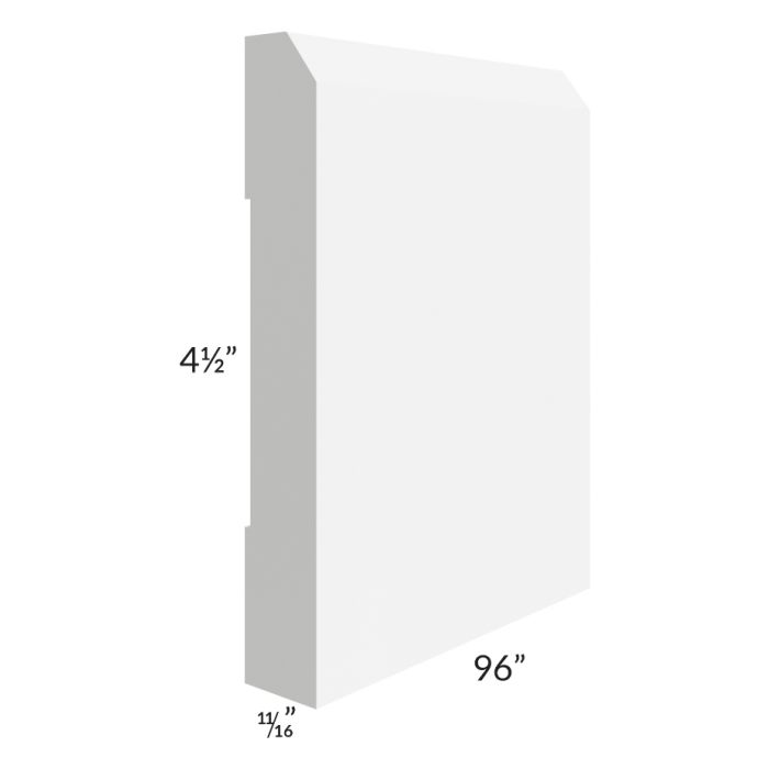 RTA Frosted White Shaker 8' Decorative Base Molding
