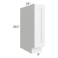 RTA Frosted White Shaker 9" Full Height Door Tray Base Cabinet