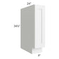 RTA Frosted White Shaker 9" Spice Rack Base Cabinet