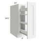 RTA Frosted White Shaker 9" Spice Rack Base Cabinet